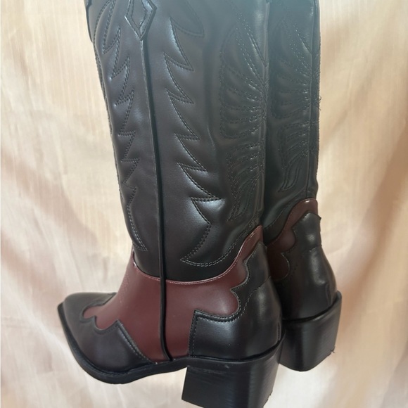 Cowgirl‎ Western Cowboy Chunky Heeled Boots Size 7.5 - Picture 8 of 9